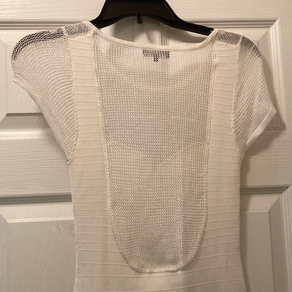 ETINCELLE. COUTURE  Pencil Cap sleeves Stretch Crochet Ladies Dress - Picture 10 of 12